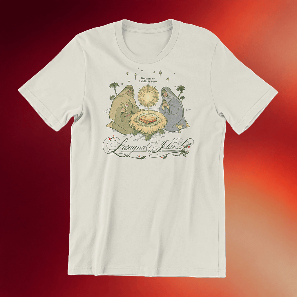 Try Guys Merch 2026 Lasagna Island T-Shirt Funny Religious Shirt Gag Gift For Friends - Merchluma
