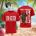 LV Raiders Mascot Remember Everyone Deployed Red Friday Shirt Raiders Merch Veteran Gifts - Merchluma