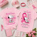 Snoopy Breast Cancer Awareness Pink T-Shirt 2026 Stronger Than Cancer Shirt Warrior Gifts - Merchluma