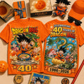 Dragon Ball 1986 2026 Anniversary Orange T-Shirt Dragon Ball Merch Gift For Anime Fans - Merchluma