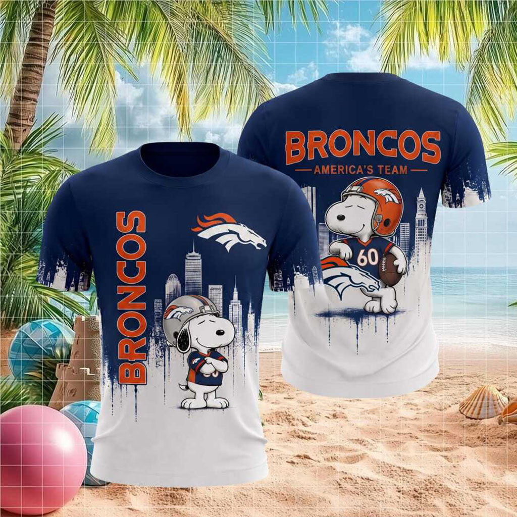 Denver Broncos Snoopy Football America's Team Shirt Denver Broncos Merch Game Day Gift Ideas - Merchluma