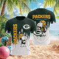 Green Bay Packers Snoopy Football T-Shirt America's Team Shirt Packers Merch Gift For Fans - Merchluma