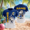 Los Angeles Rams Snoopy Football Shirt America's Team LA Rams Merch Best Gift For Football Fans - Merchluma