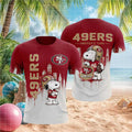 San Francisco 49ers Snoopy Football Shirt SF 49ers Merch America's Team Tee Gift For Fans - Merchluma