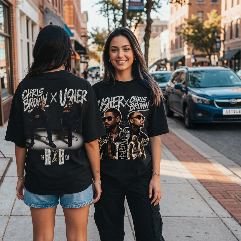 Chris Brown And Usher R&B Tour 2026 Shirt R&B Tour Merch Best Gift For Music Lovers - Merchluma