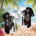 LV Raiders Skeleton Grateful Roses Baseball Jersey Raiders Merch Best Gift For Fans - Merchluma