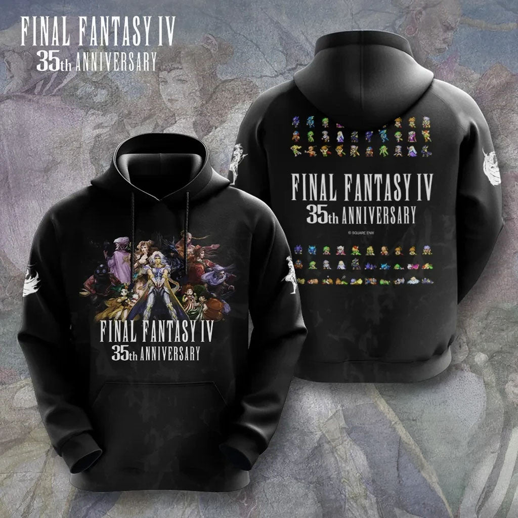 Final Fantasy IV 35Th Anniversary Hoodie All Character Hoodie Final Fantasy IV Merch Gifts - Merchluma