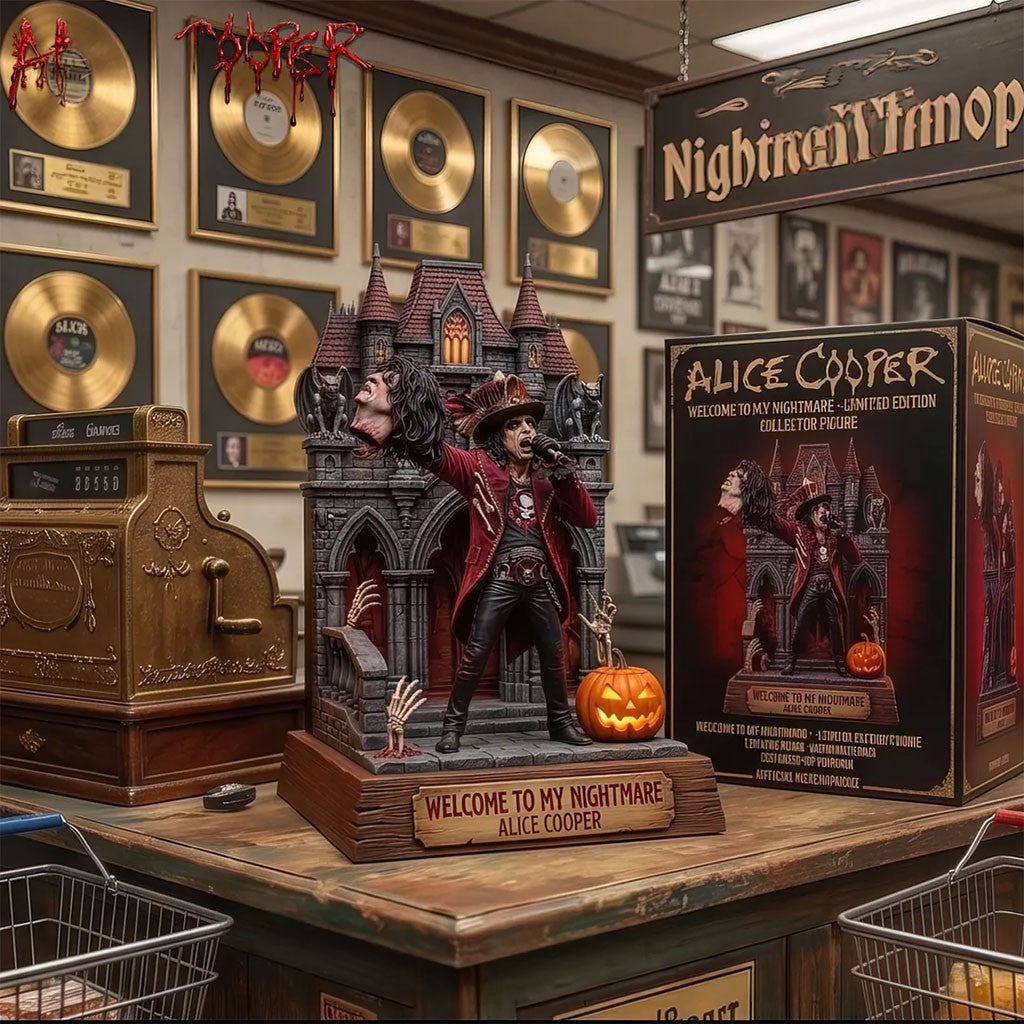 Alice Cooper Welcome To My Nightmare Acrylic Plaque Alice Cooper Merch Halloween Gifts Ideas - Merchluma