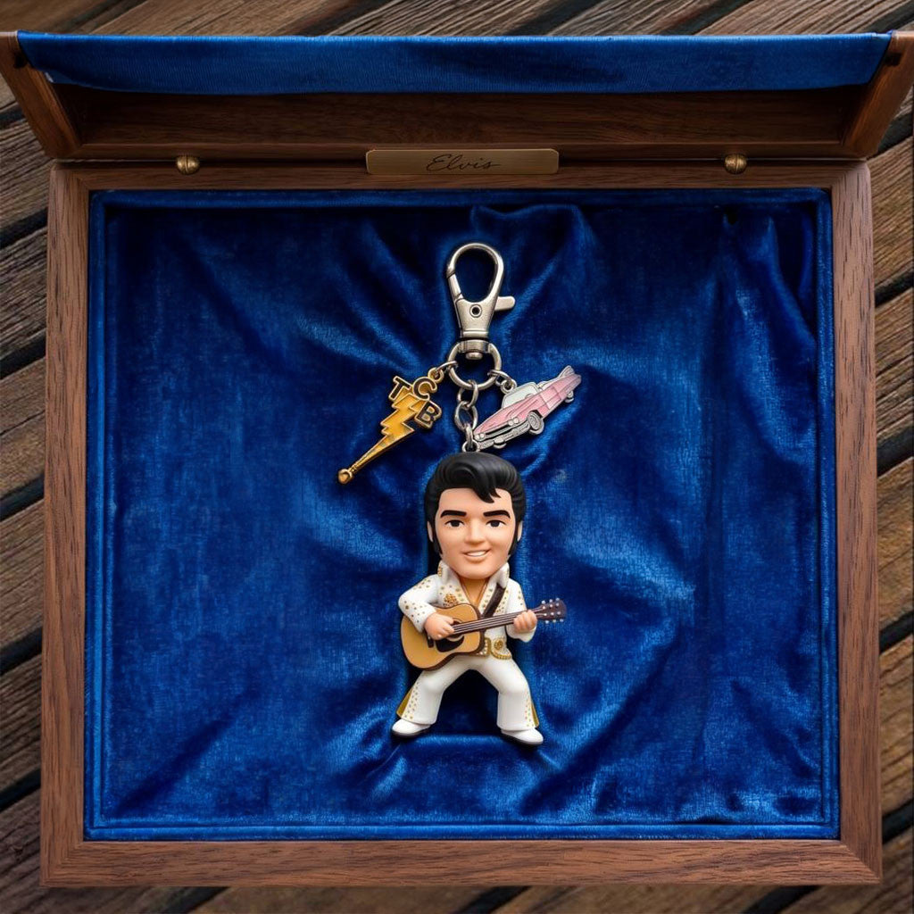 Elvis Presley Emotional Support Keychain Elvis Presley Merch Gift Ideas For Music Lovers - Merchluma