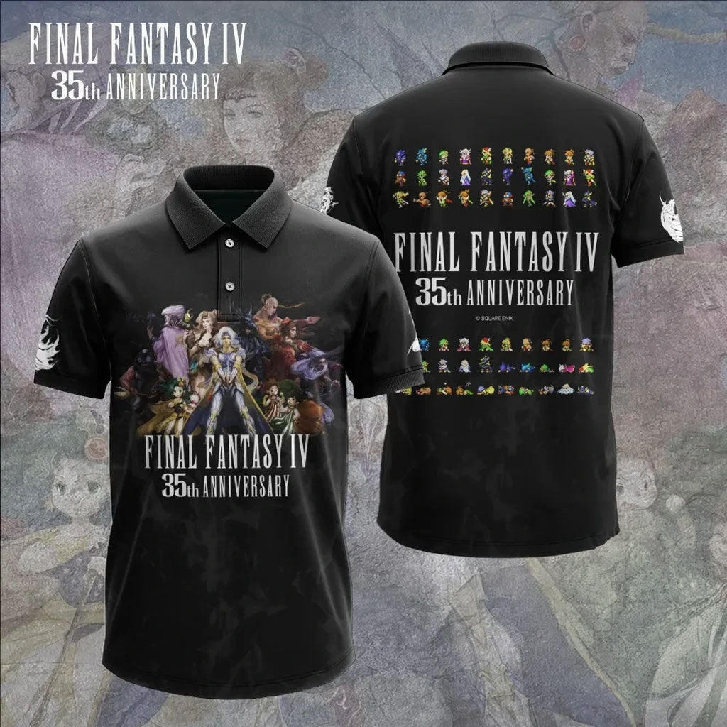 Final Fantasy IV 35Th Anniversary Polo Shirt 2026 Final Fantasy IV Merch Best Gift For Brothers - Merchluma