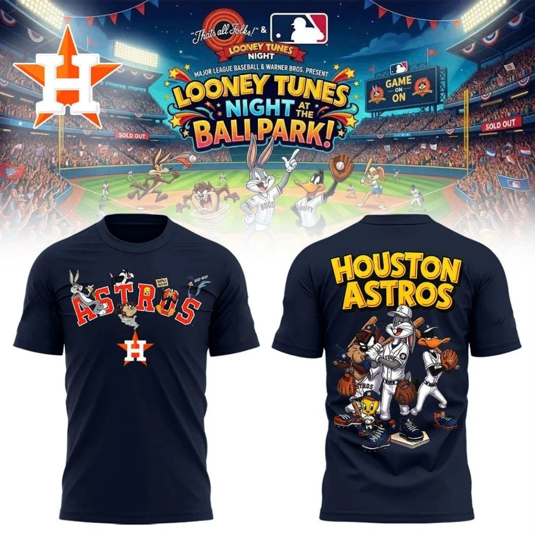 Houston Astros Looney Tunes T-Shirt Bugs Bunny Ballpark Shirt Houston Astros Merch Fan Gifts - Merchluma