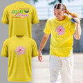 Satou Sabally Dallas Wings Pink Flower Yellow T-Shirt Satou Sabally Merch Basketball Fan Gifts - Merchluma