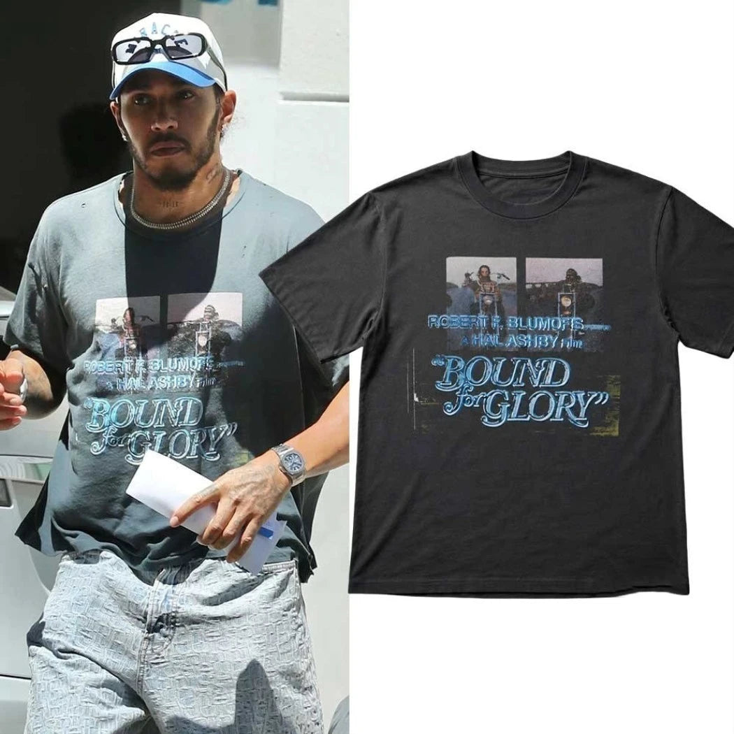 Lewis Hamilton Bound For Glory Hal Ashby Movie Graphic T-Shirt Lewis Hamilton Merch Gifts - Merchluma