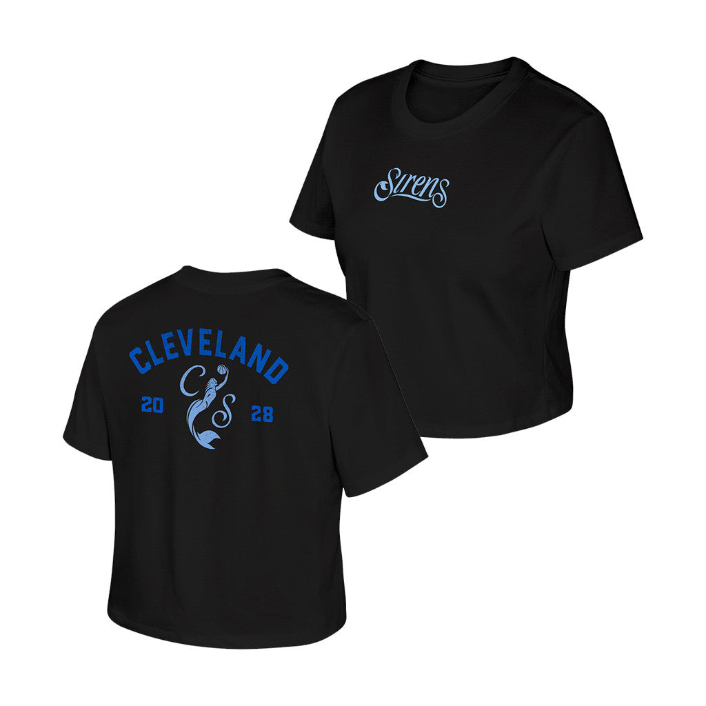 Cleveland Sirens Merch 2026 Sirens Logo Black T-Shirt Basketball Enthusiast Gifts For Her - Merchluma