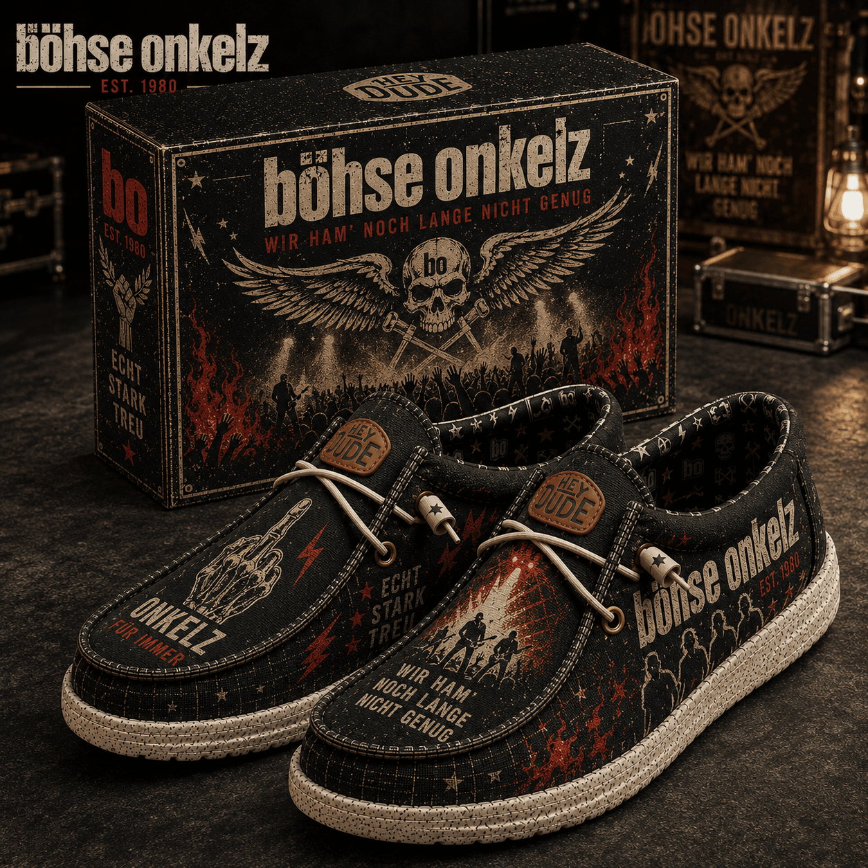 Bohse Onkelz Fur Immer Shoes Wir Ham Noch Lange Nicht Genug Loafers Bohse Onkelz Merch Fan Gift - Merchluma