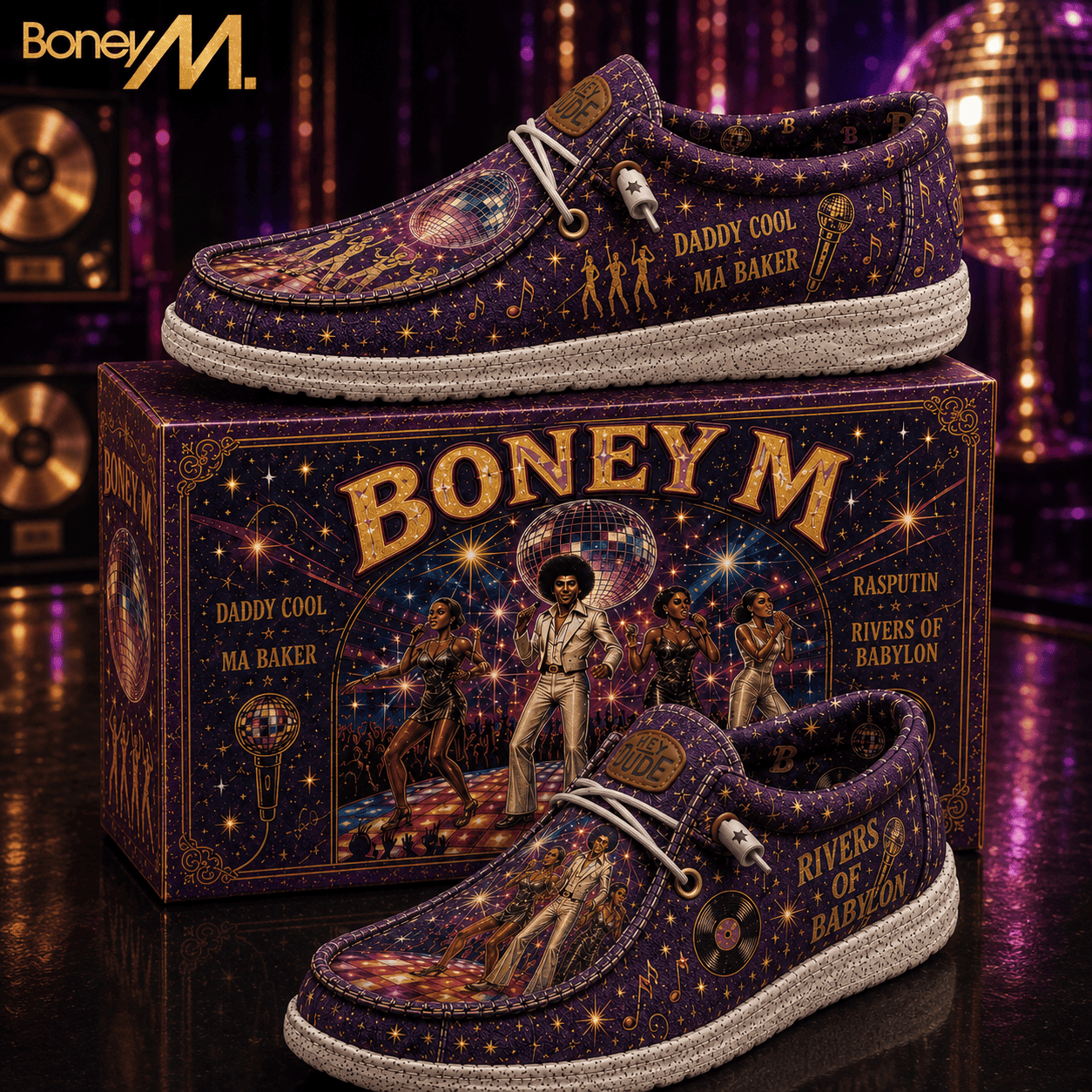 Boney M Daddy Cool Ma Baker Shoes Rivers Of Babylon Boney M Merch Gift For Fans - Merchluma