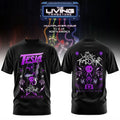 The Living Tombstone Multiplayer Tour Merch 2026 Tesla Purple Skull Guitar T-Shirt EDM Fan Gift - Merchluma