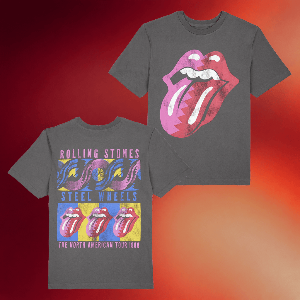 The Rolling Stones Merch Steel Wheels North American Tour 1989 T-Shirt Gifts For Rock Fans - Merchluma