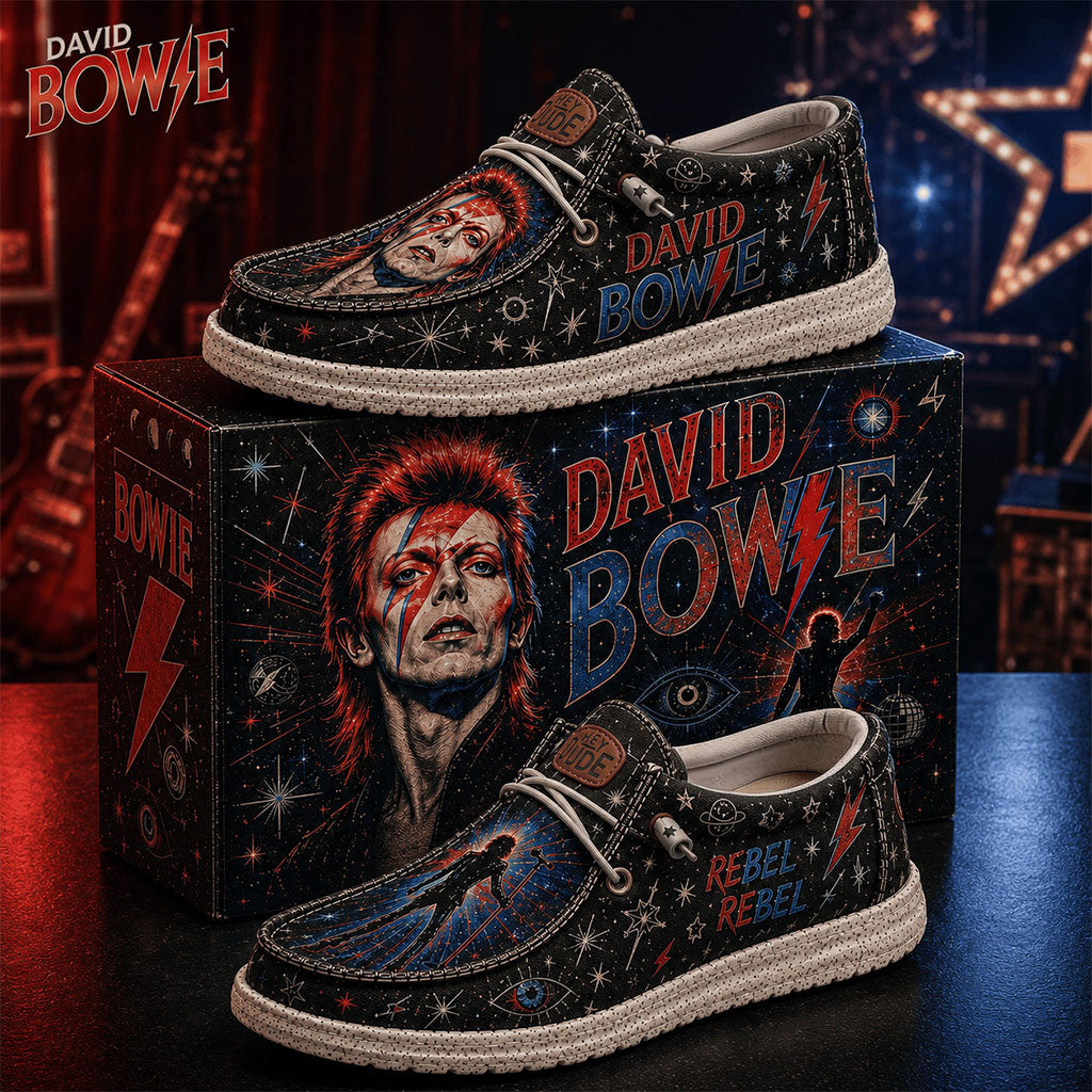 David Bowie Rebel Rebel Shoes David Bowie Merch 2026 Music Related Gifts For Guys - Merchluma