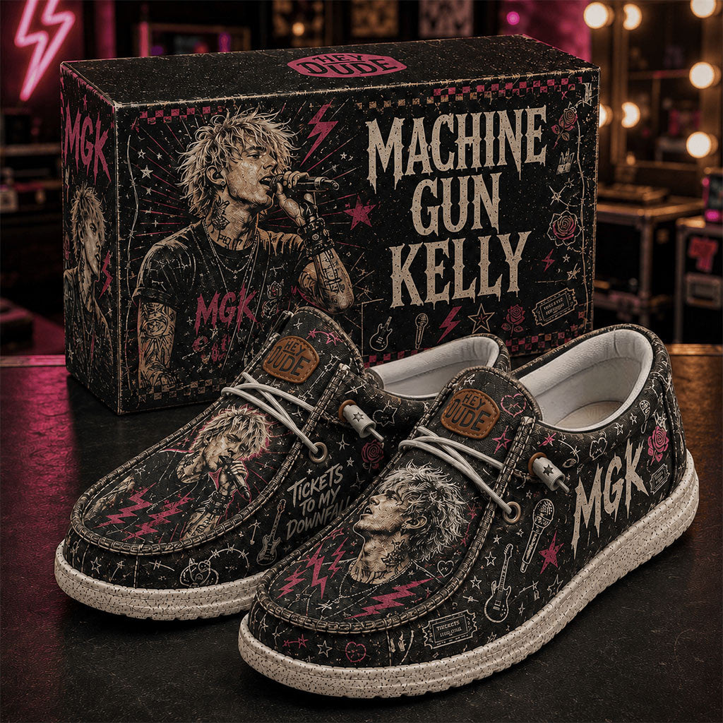Machine Gun Kelly Tickets To My Downfall Shoes MGK Merch Best Gift For Rapper fans - Merchluma