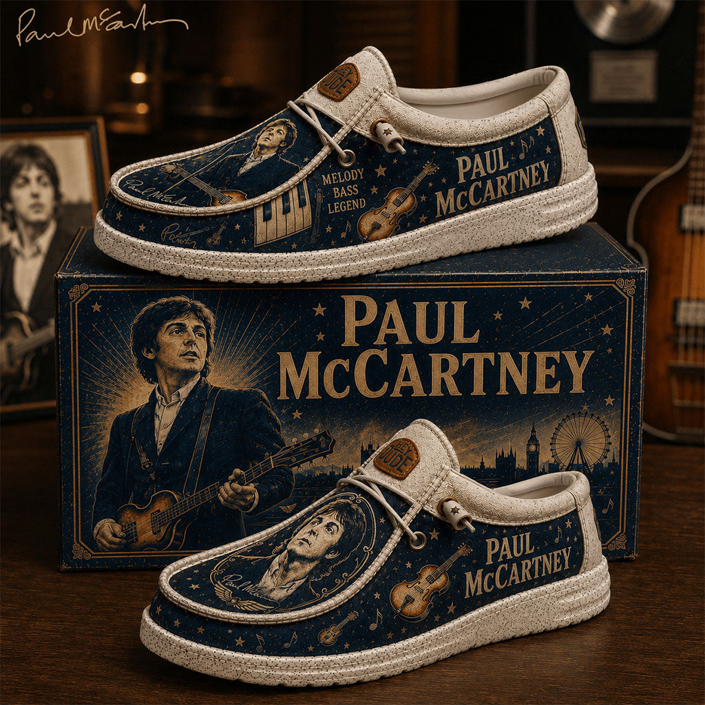 Paul McCartney Melody Bass Legend Shoes Paul McCartney Merch Present For Music Lovers - Merchluma