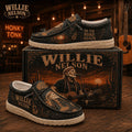 Willie Nelson On The Road Again Shoes Willie Nelson Merch Gift For Country Music Fans - Merchluma