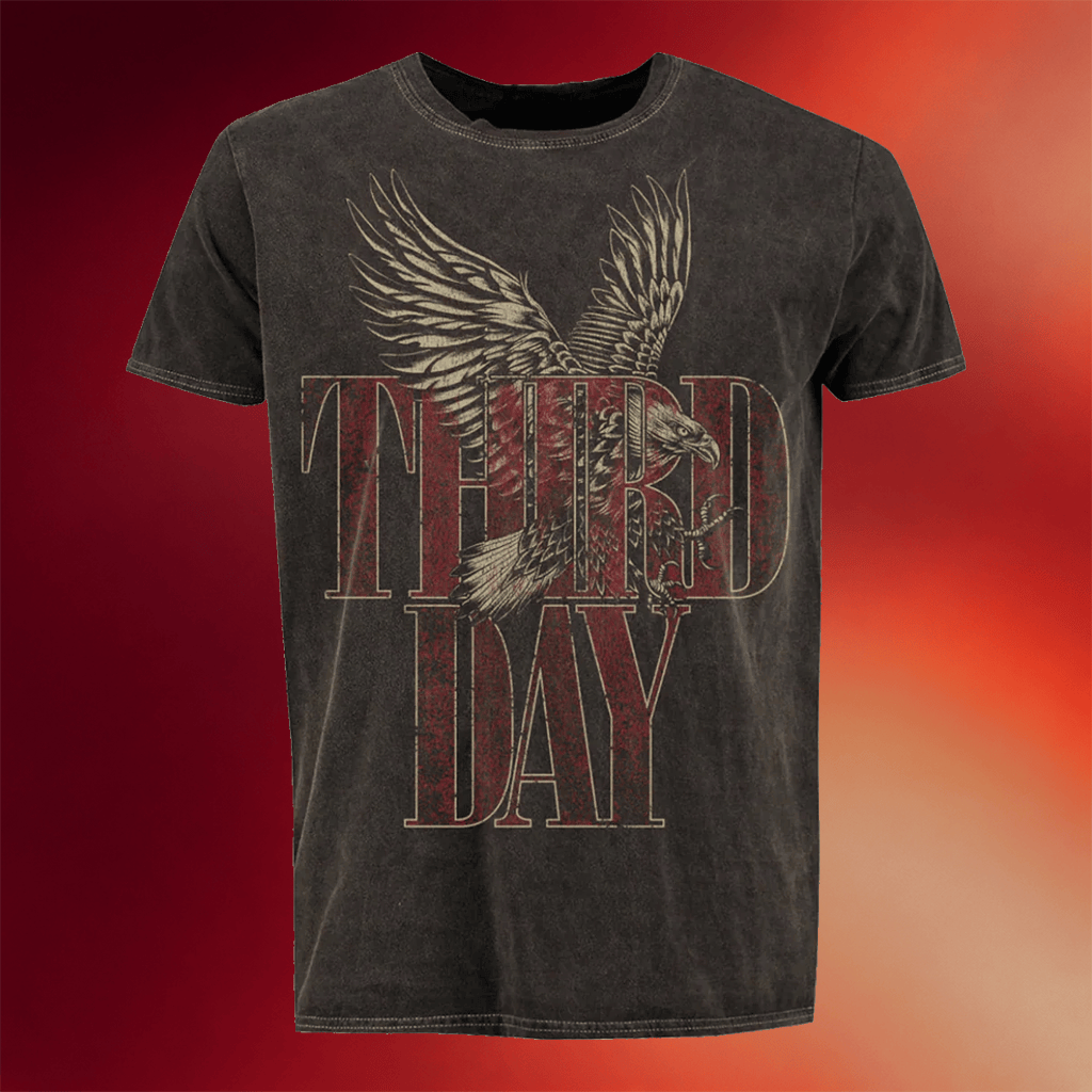 Third Day Merch 2026 Classic Eagle Wash T-Shirt Third Day Shirt Best Gifts For Rock Fans - Merchluma