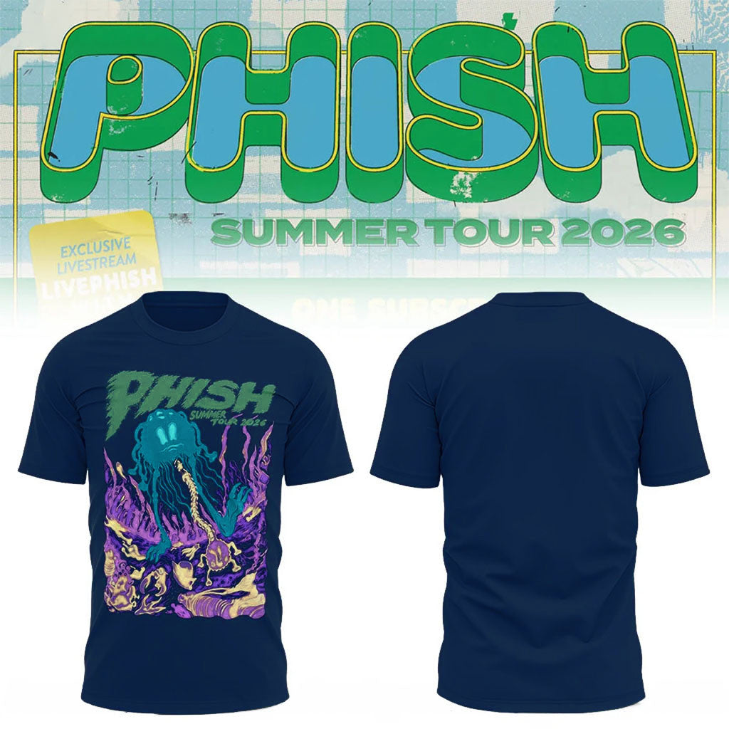 Phish Summer Tour 2026 T-Shirt Ape Diver Shirt Phish Band Merch Best Gift For Rock Fans - Merchluma