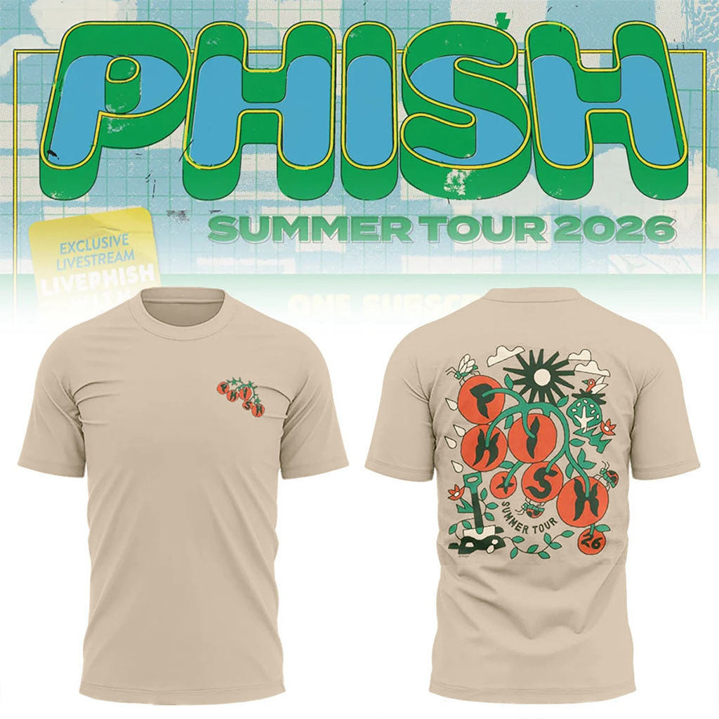 Phish Homegrown Tomatoes Summer Tour 2026 T-Shirt Phish Band Merch Gift For Rock Fans - Merchluma