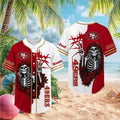 San Francisco 49ers Skeleton Grateful Roses Baseball Jersey 49ers Merch Gifts For Father - Merchluma
