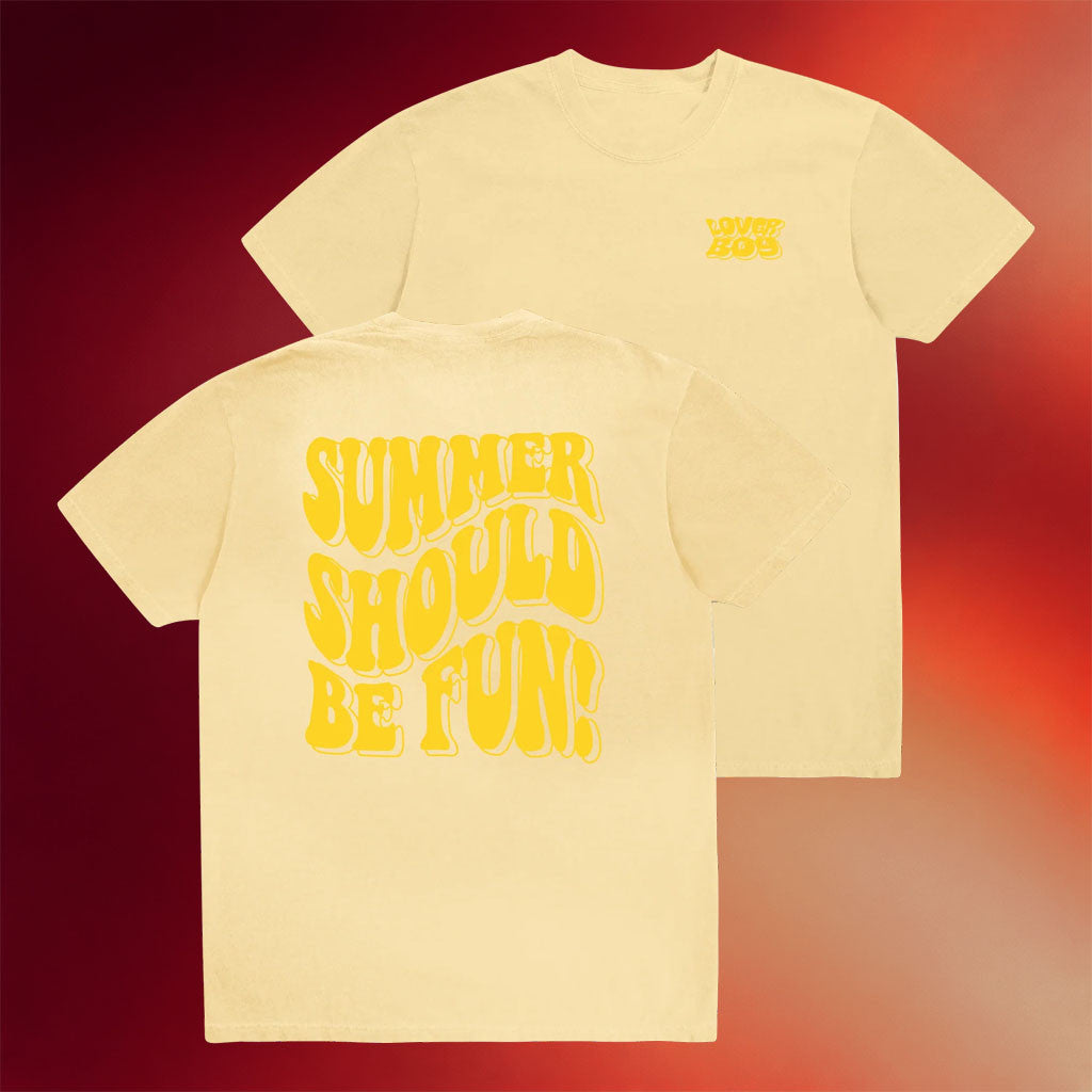 Loverboy Merch 2026 Summer Should Be Fun T-Shirt Vacation Outfits Best Gifts For Family - Merchluma