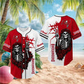 Tampa Bay Buccaneers Skeleton Grateful Roses Baseball Jersey Buccaneers Merch Fans Gifts - Merchluma