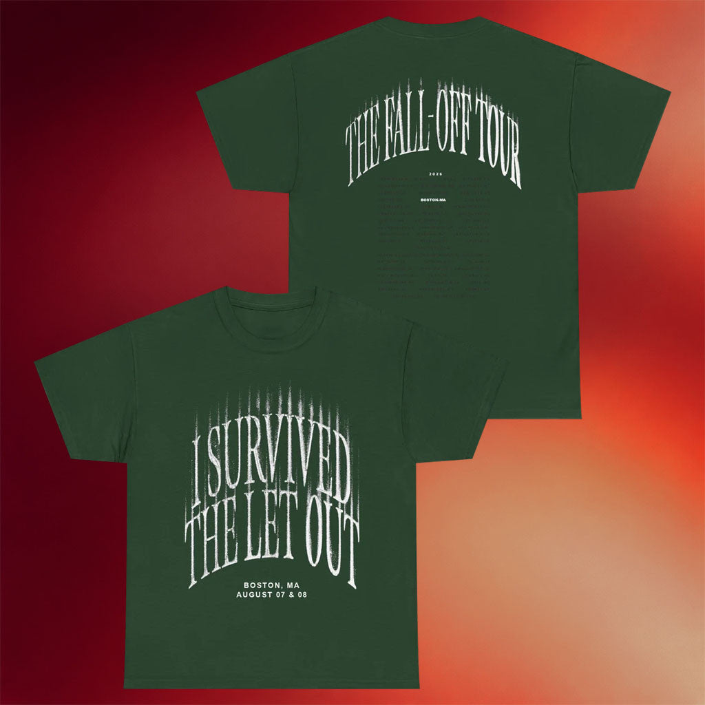 J Cole Fall Off Tour Merch 2026 I Survived The Let Out T-Shirt Boston Shirt Gift For Rap Fans - Merchluma