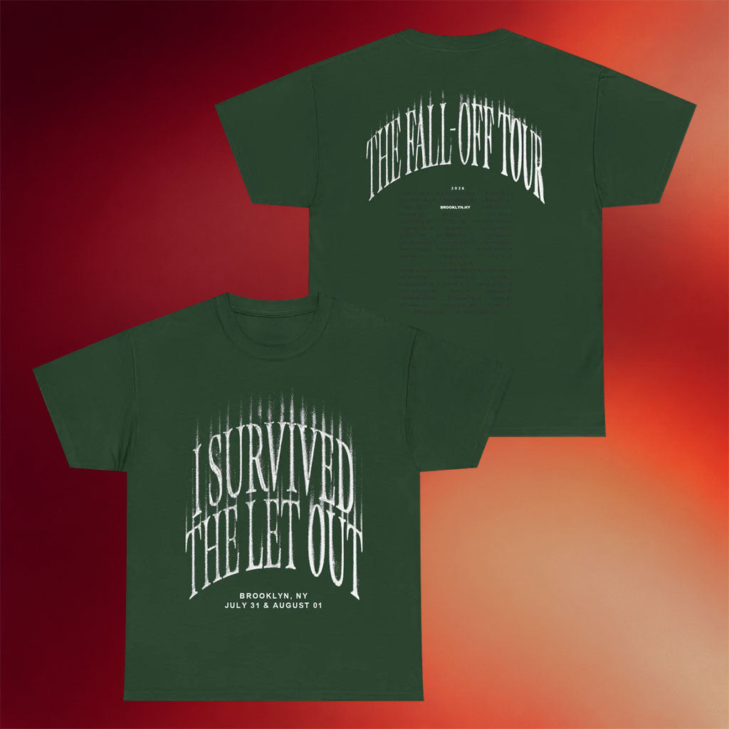 J Cole Fall Off Tour Merch 2026 I Survived The Let Out T-Shirt Brooklyn Shirt Hip Hop Fan Gifts - Merchluma