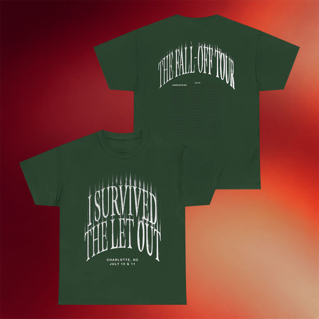 J Cole Fall Off Tour Merch 2026 I Survived The Let Out T-Shirt Charlotte Shirt Rapper Fan Gifts - Merchluma