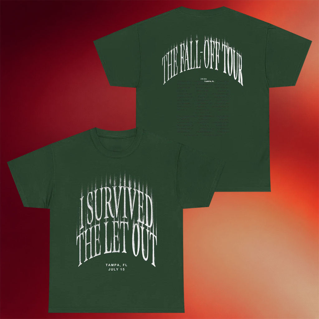 J Cole Fall Off Tour Merch 2026 The Let Out T-Shirt Tampa Shirt J Cole Merch Concert Outfits - Merchluma