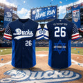 Long Island Ducks Jewish Heritage Night Baseball Jersey Am Yisrael Chai Jersey Fan Merch - Merchluma