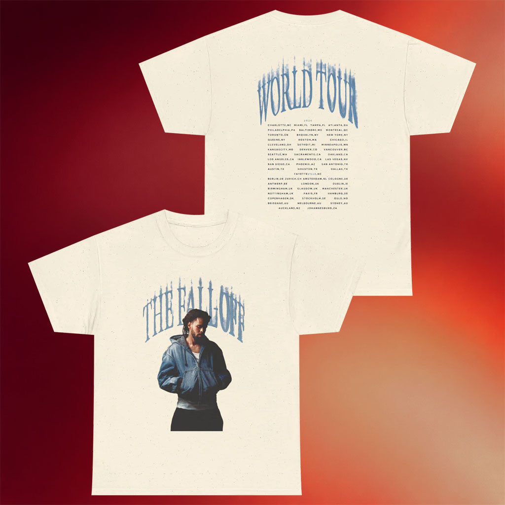 J Cole Fall Off Tour Merch 2026 Face T-Shirt Tour Dates Shirt J Cole Merch Gift For Rap Fans - Merchluma