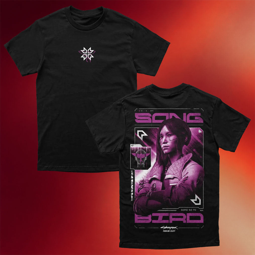Cyberpunk 2077 Merch 2026 Songbird T-Shirt Unique Gift For Boyfriend Birthday - Merchluma