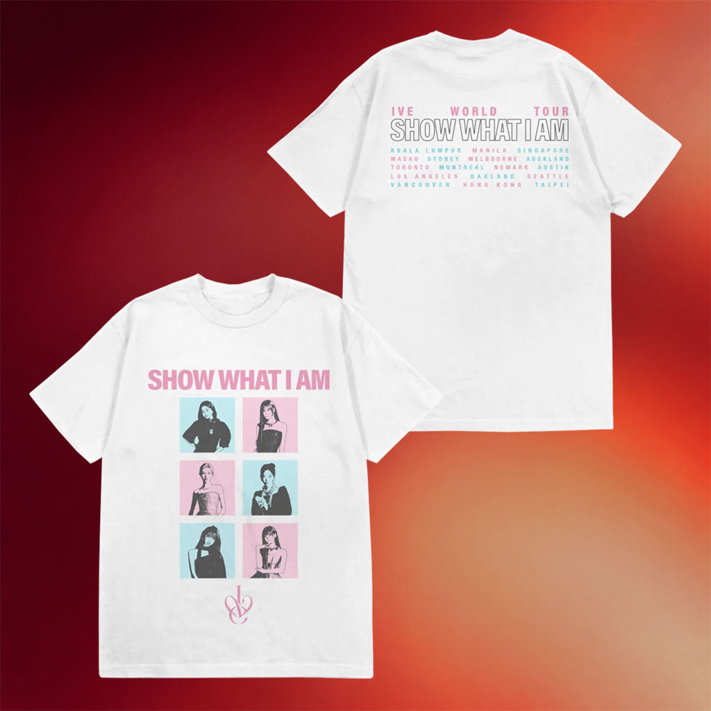 Ive Merch 2026 White Show What I Am Portrait T-Shirt Ive World Tour Merch Best Gift For DIVE - Merchluma