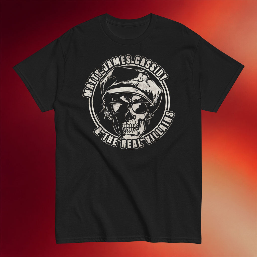 Villains Merch 2026 Matty James Cassidy And The Real Villains Skull Logo T-Shirt Gift For Dudes - Merchluma