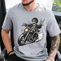Skeleton Biker Shirt Funny Motorcycle Cool Rider T-Shirt Gifts For Brother - Merchluma