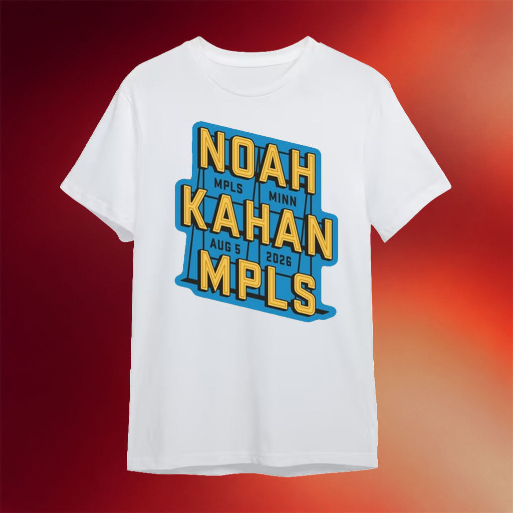 Noah Kahan Merch NK Target Field Minneapolis August 5 2026 Live T-Shirt Noah Kahan Tour Merch - Merchluma