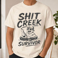 Shit Creek Survivor Shirt Funny Kayak River Camping T-Shirt Gifts For Him - Merchluma