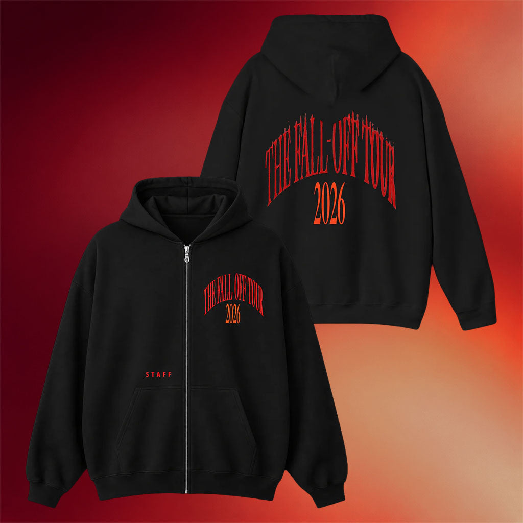 J Cole Fall Off Tour Merch 2026 Tour Staff Zip Hoodie J Cole Merch Present For Hip Hop Fans - Merchluma