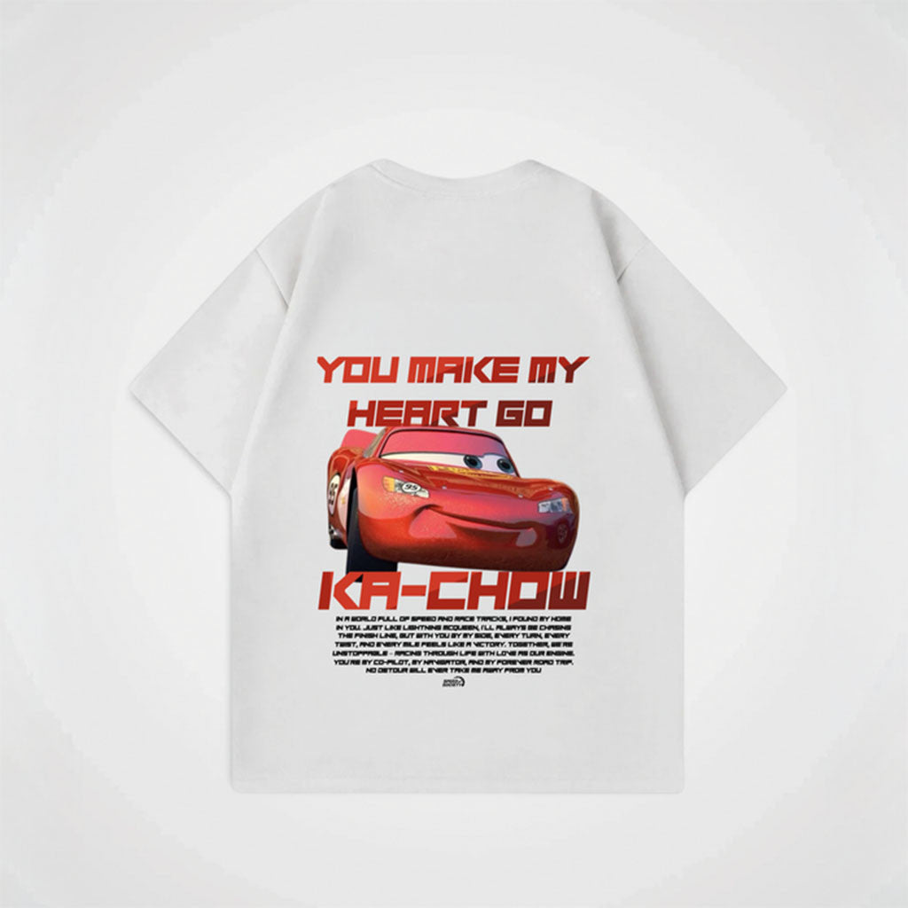 Pixar's Lightning McQueen You Make My Heart Go Ka-Chow Shirt Gift For Friends - Merchluma