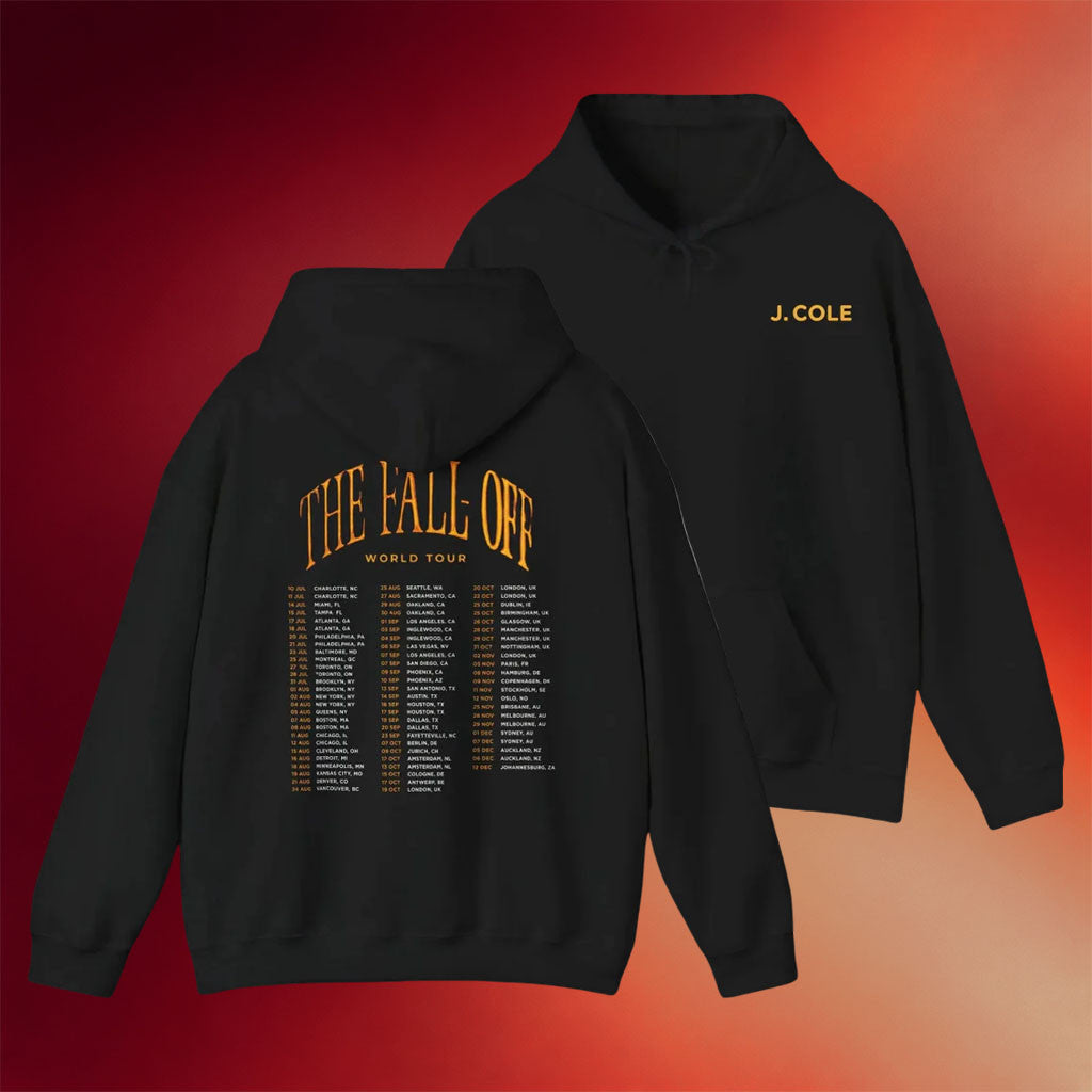 J Cole Fall Off Tour Merch 2026 Tour Dates Hoodie J Cole Merch Concert Outfits For Rapper Fans - Merchluma