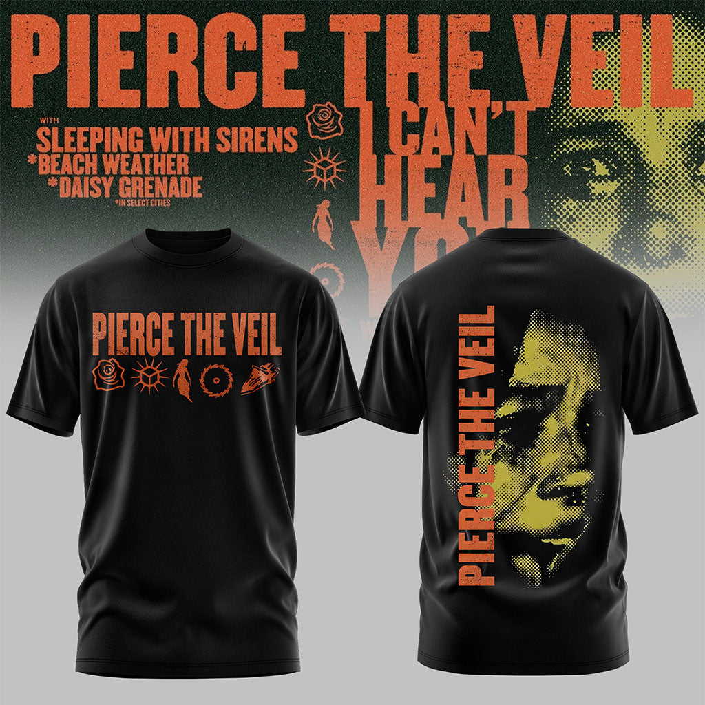 Pierce The Veil Merch I Can't Hear You World Tour Australia 2026 Shirt Music Fan Apparel - Merchluma