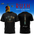 RUSH Fifty Something Tour 2026 Signed V-Neck Shirt Black RUSH Merch Gifts For Music Lovers - Merchluma