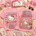 Hello Kitty 52nd Anniversary Pink T-Shirt Proudly Sharing Shirt Hello Kitty Merch Cute Gifts - Merchluma